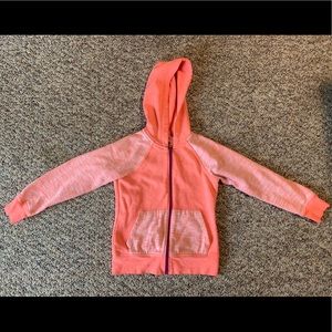 Girls Xersion orange hoodie sweatshirt
